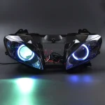 Motorcycle Custom HID Projector Headlight Assembly Angel Eye LED Headlight For Yamaha YZF R6 08-15 Headlamp Faros Led Moto Farol - Image 5